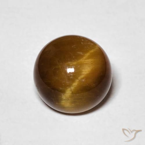 2.32ct Natürlicher gold-braun Tigerauge, Runden, Lichtundurchlässig