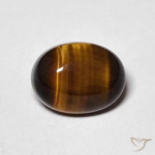 2.04ct Natürlicher Warmes Braun Tigerauge, Oval, Lichtundurchlässig