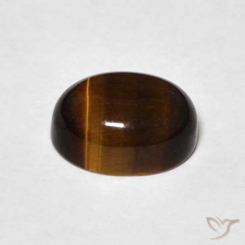 9,17 ctw natürlicher Warmes Braun Tigerauge, Oval, Lichtundurchlässig