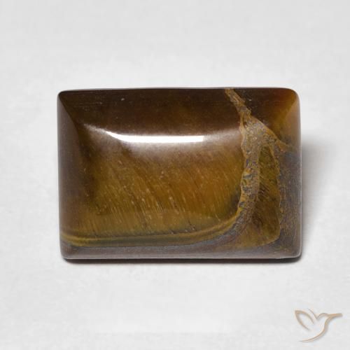 7.10ct Natürlicher gold-braun Tigerauge, Baguette, Lichtundurchlässig