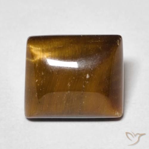 6.38ct Natürlicher Warmes Braun Tigerauge, Baguette, Lichtundurchlässig