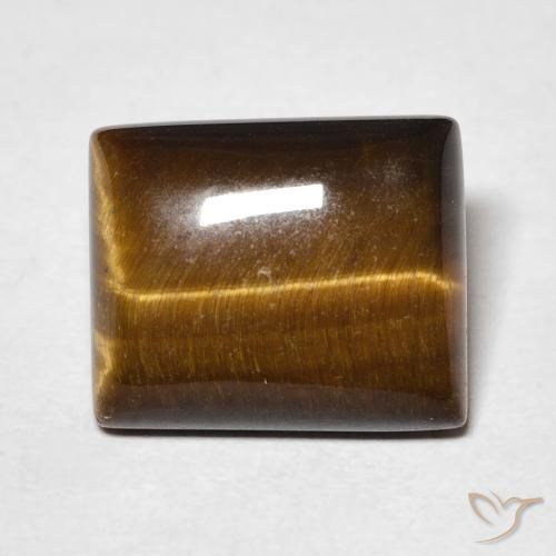 5.71ct Natürlicher Warmes Braun Tigerauge, Baguette, Lichtundurchlässig