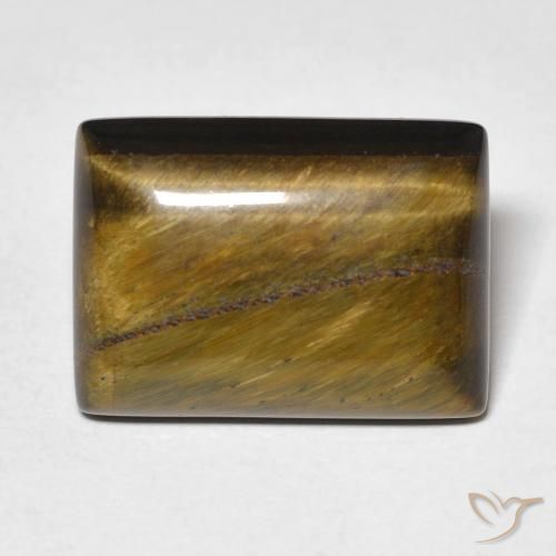 12.70ct Natürlicher Mittel braun Tigerauge, Baguette, Lichtundurchlässig
