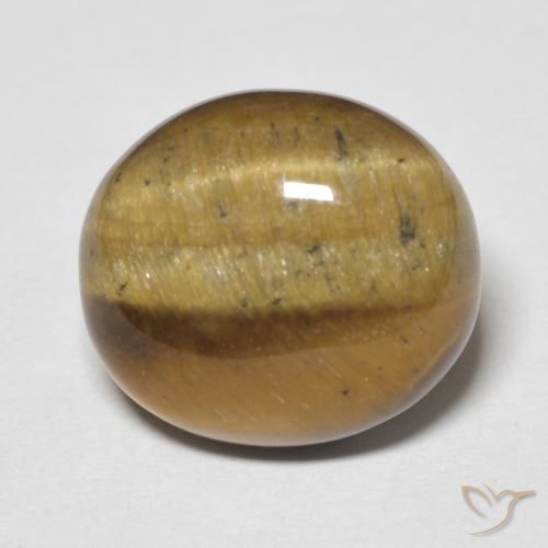 8.25ct Natürlicher gold-braun Tigerauge, Oval, Lichtundurchlässig