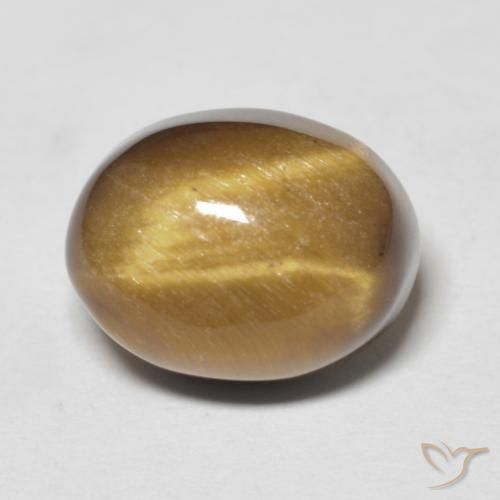 6.90ct Natürlicher Mittel braun Tigerauge, Oval, Lichtundurchlässig