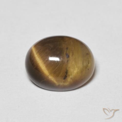 2.01ct Natürlicher Warmes Braun Tigerauge, Oval, Lichtundurchlässig