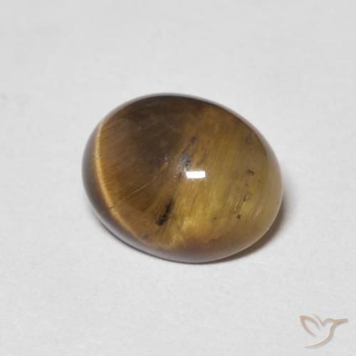 9,17 ctw natürlicher Warmes Braun Tigerauge, Oval, Lichtundurchlässig