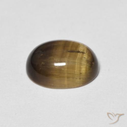 9,17 ctw natürlicher gelblich-braun Tigerauge, Oval, Lichtundurchlässig