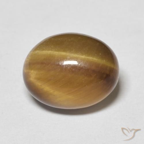3.12ct Natürlicher Warmes Braun Tigerauge, Oval, Lichtundurchlässig