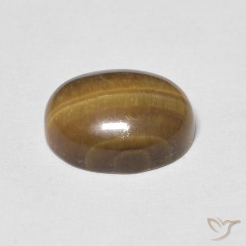 9,17 ctw natürlicher gelblich-braun Tigerauge, Oval, Lichtundurchlässig