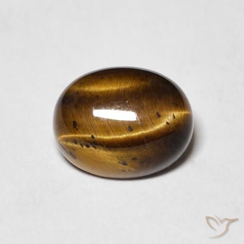 2.10ct Natürlicher Mittel braun Tigerauge, Oval, Lichtundurchlässig