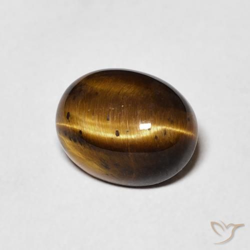 9,17 ctw natürlicher Mittel braun Tigerauge, Oval, Lichtundurchlässig