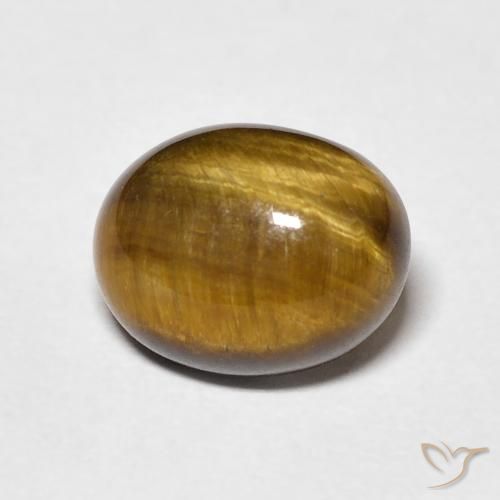 3.30ct Natürlicher gold-braun Tigerauge, Oval, Lichtundurchlässig