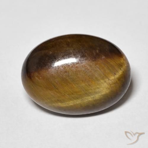 8.85ct Natürlicher Warmes Braun Tigerauge, Oval, Lichtundurchlässig