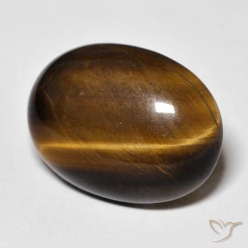 9,17 ctw natürlicher Medium Dark-Brown Tigerauge, Oval, Lichtundurchlässig