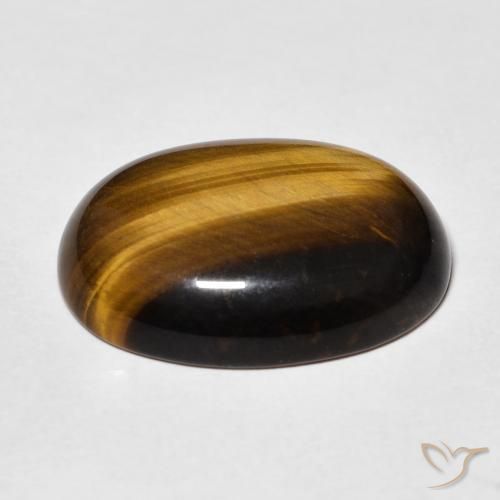 9,17 ctw natürlicher Medium Dark-Brown Tigerauge, Oval, Lichtundurchlässig