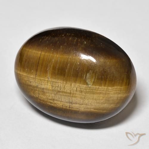9,17 ctw natürlicher Medium Light-Brown Tigerauge, Oval, Lichtundurchlässig