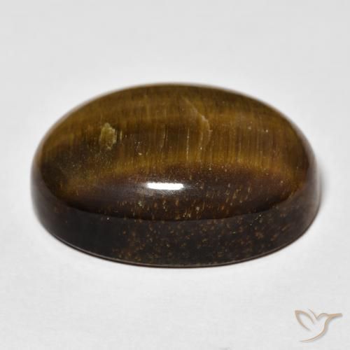 9,17 ctw natürlicher Medium Light-Brown Tigerauge, Oval, Lichtundurchlässig