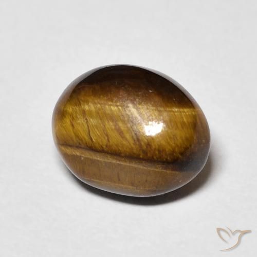 9,17 ctw natürlicher Lebkuchen braun Tigerauge, Oval, Lichtundurchlässig