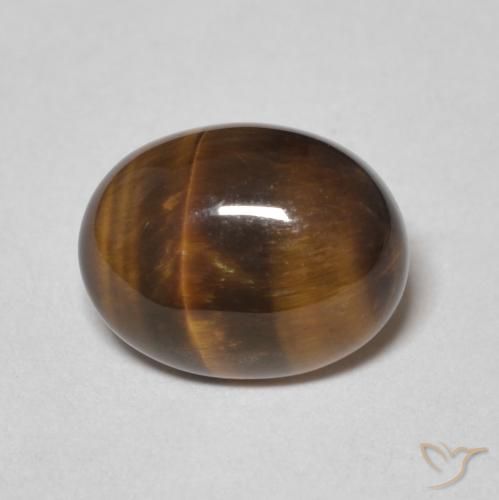2.20ct Natürlicher Lebkuchen braun Tigerauge, Oval, Lichtundurchlässig