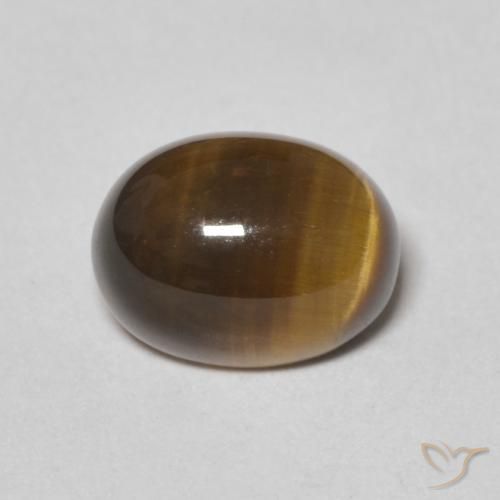 2.09ct Natürlicher Mittel braun Tigerauge, Oval, Lichtundurchlässig
