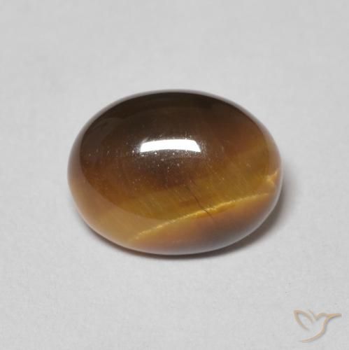 1.78ct Natürlicher gold-braun Tigerauge, Oval, Lichtundurchlässig