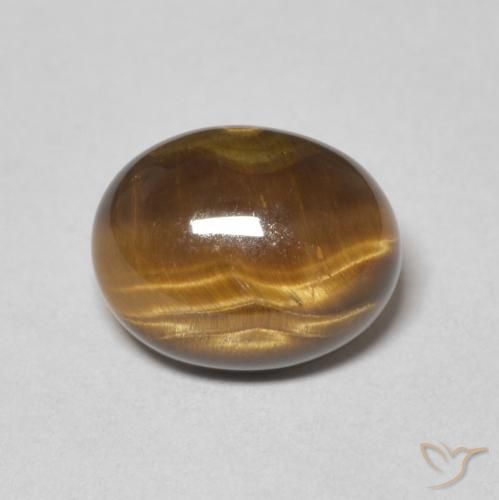 2.09ct Natürlicher Warmes Braun Tigerauge, Oval, Lichtundurchlässig