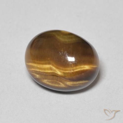 9,17 ctw natürlicher Warmes Braun Tigerauge, Oval, Lichtundurchlässig