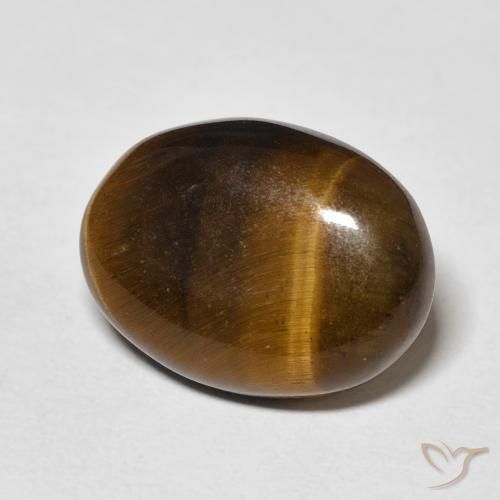 9,17 ctw natürlicher Warmes Braun Tigerauge, Oval, Lichtundurchlässig
