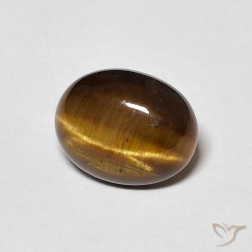 9,17 ctw natürlicher Warmes Braun Tigerauge, Oval, Lichtundurchlässig