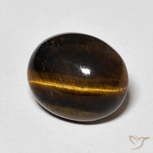 9,17 ctw natürlicher Medium Dark-Brown Tigerauge, Oval, Lichtundurchlässig