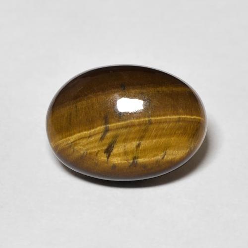 5.06ct Natürlicher gold-braun Tigerauge, Oval, Lichtundurchlässig
