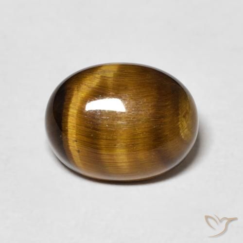 2.16ct Natürlicher gold-braun Tigerauge, Oval, Lichtundurchlässig