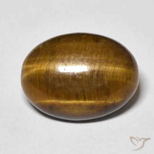 9.46ct Natürlicher gold-braun Tigerauge, Oval, Lichtundurchlässig