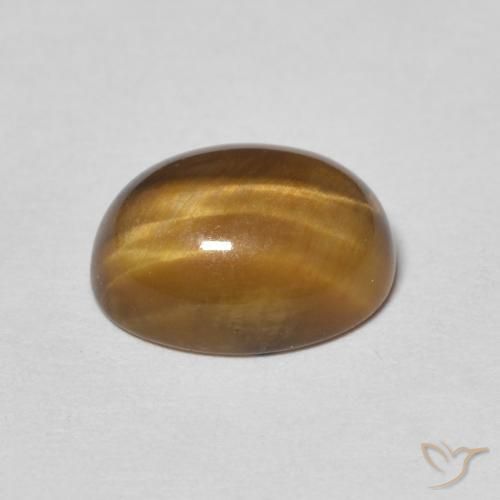 9,17 ctw natürlicher Warmes Braun Tigerauge, Oval, Lichtundurchlässig