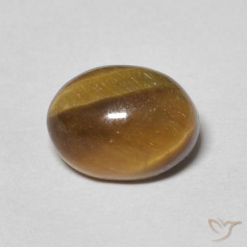 1.70ct Natürlicher Mittel braun Tigerauge, Oval, Lichtundurchlässig