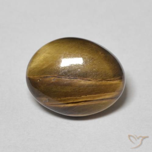 3.27ct Natürlicher gold-braun Tigerauge, Oval, Lichtundurchlässig
