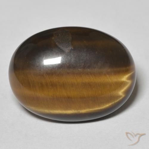 14.88ct Natürlicher gold-braun Tigerauge, Oval, Lichtundurchlässig