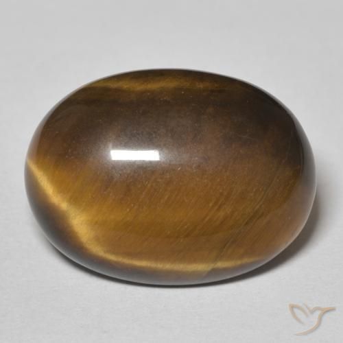 13.59ct Natürlicher gold-braun Tigerauge, Oval, Lichtundurchlässig