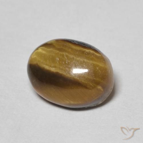 9,17 ctw natürlicher Medium Light-Brown Tigerauge, Oval, Lichtundurchlässig