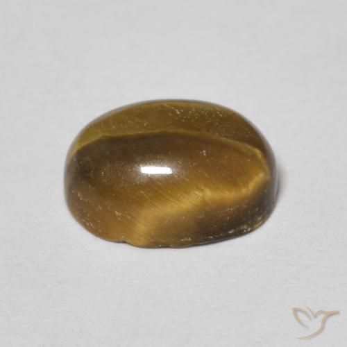 9,17 ctw natürlicher Medium Light-Brown Tigerauge, Oval, Lichtundurchlässig