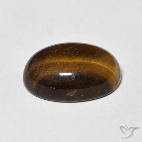 9,17 ctw natürlicher Mittel braun Tigerauge, Oval, Lichtundurchlässig