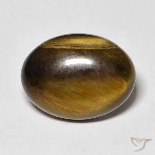 8.99ct Natürlicher gold-braun Tigerauge, Oval, Lichtundurchlässig
