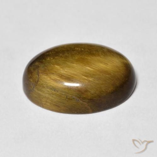 9,17 ctw natürlicher gold-braun Tigerauge, Oval, Lichtundurchlässig