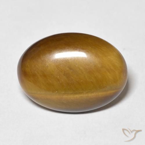 9.25ct Natürlicher Mittel braun Tigerauge, Oval, Lichtundurchlässig