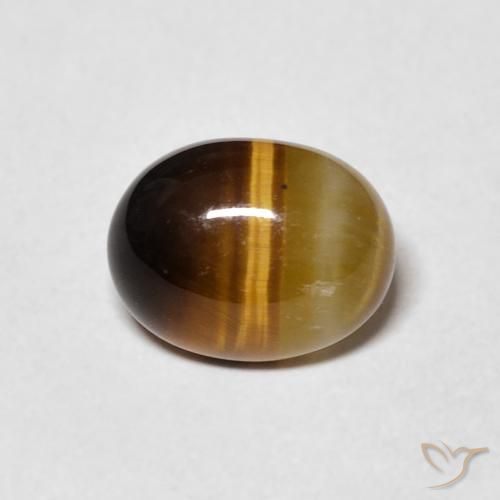 1.82ct Natürlicher gold-braun Tigerauge, Oval, Lichtundurchlässig