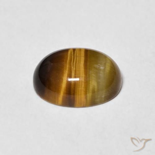 9,17 ctw natürlicher gold-braun Tigerauge, Oval, Lichtundurchlässig