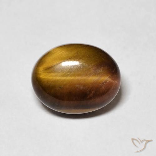 3.31ct Natürlicher Lebkuchen braun Tigerauge, Oval, Lichtundurchlässig
