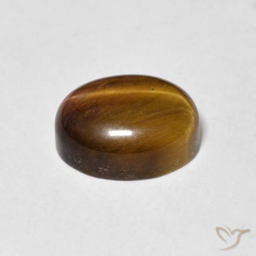9,17 ctw natürlicher Lebkuchen braun Tigerauge, Oval, Lichtundurchlässig