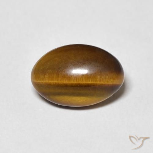 4.04ct Natürlicher Warmes Braun Tigerauge, Oval, Lichtundurchlässig